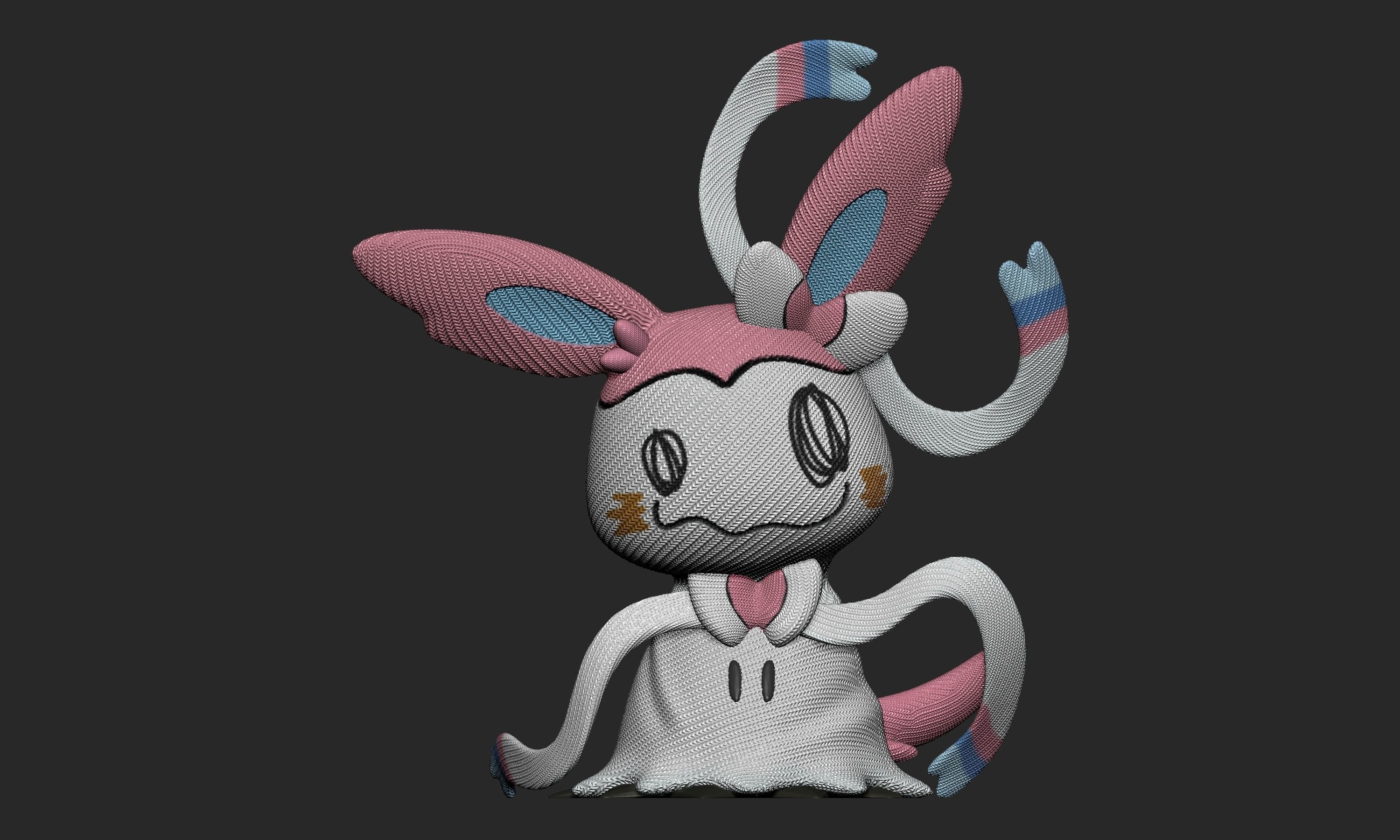 Pokemon - Mimikyu Sylveon 3D print model_1