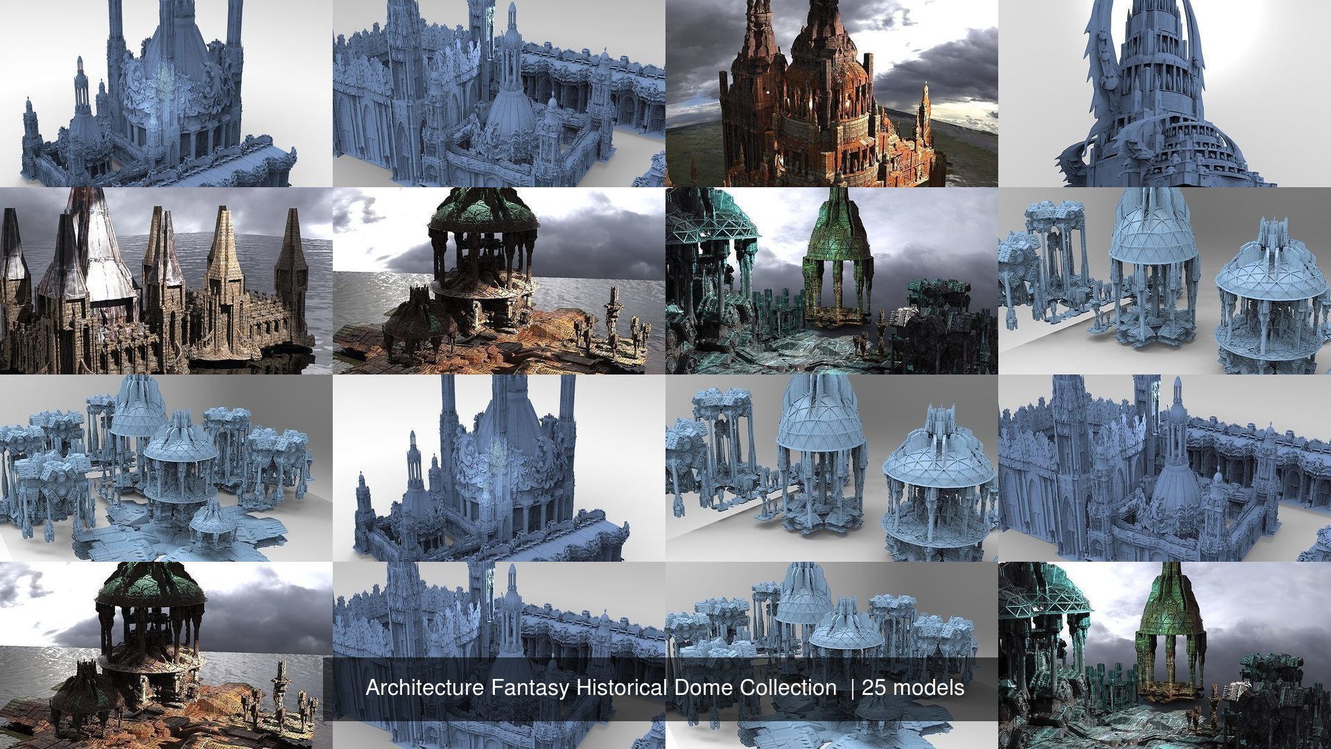 Architecture Fantasy Historical Dome Collection  _2