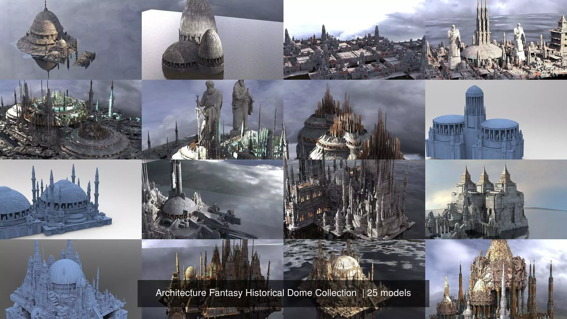 Architecture Fantasy Historical Dome Collection  _1