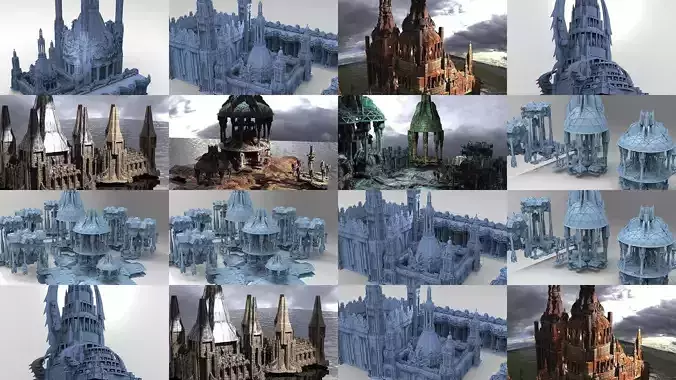 Architecture Fantasy Historical Dome Collection  