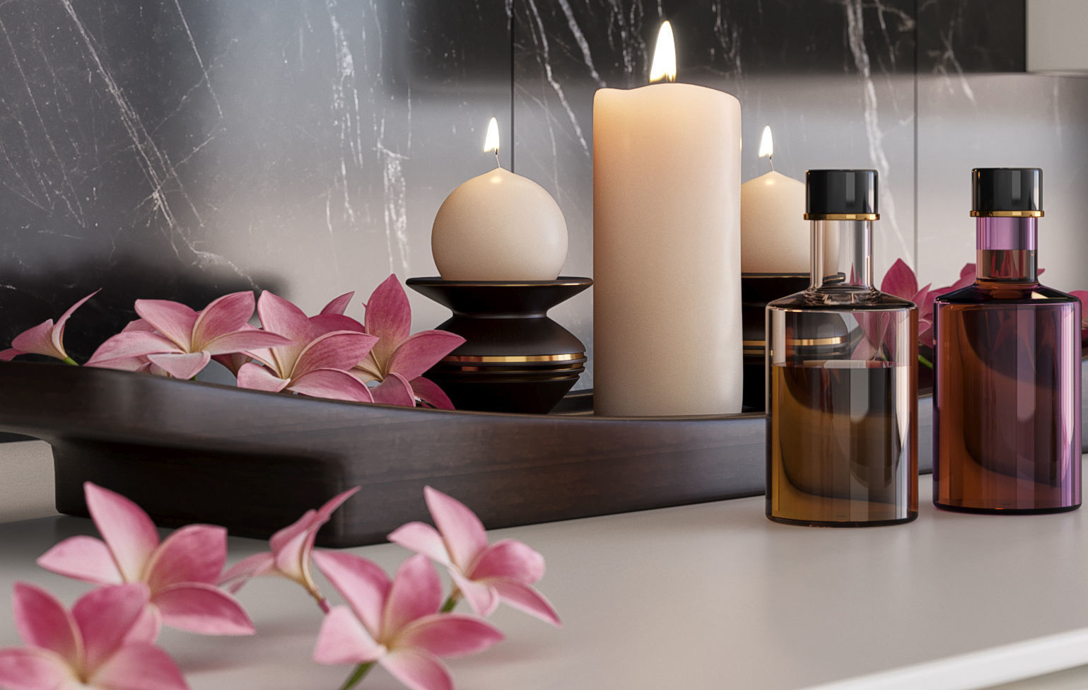 Bathroom Scene with Multi texture- Render Ready 3D model_3