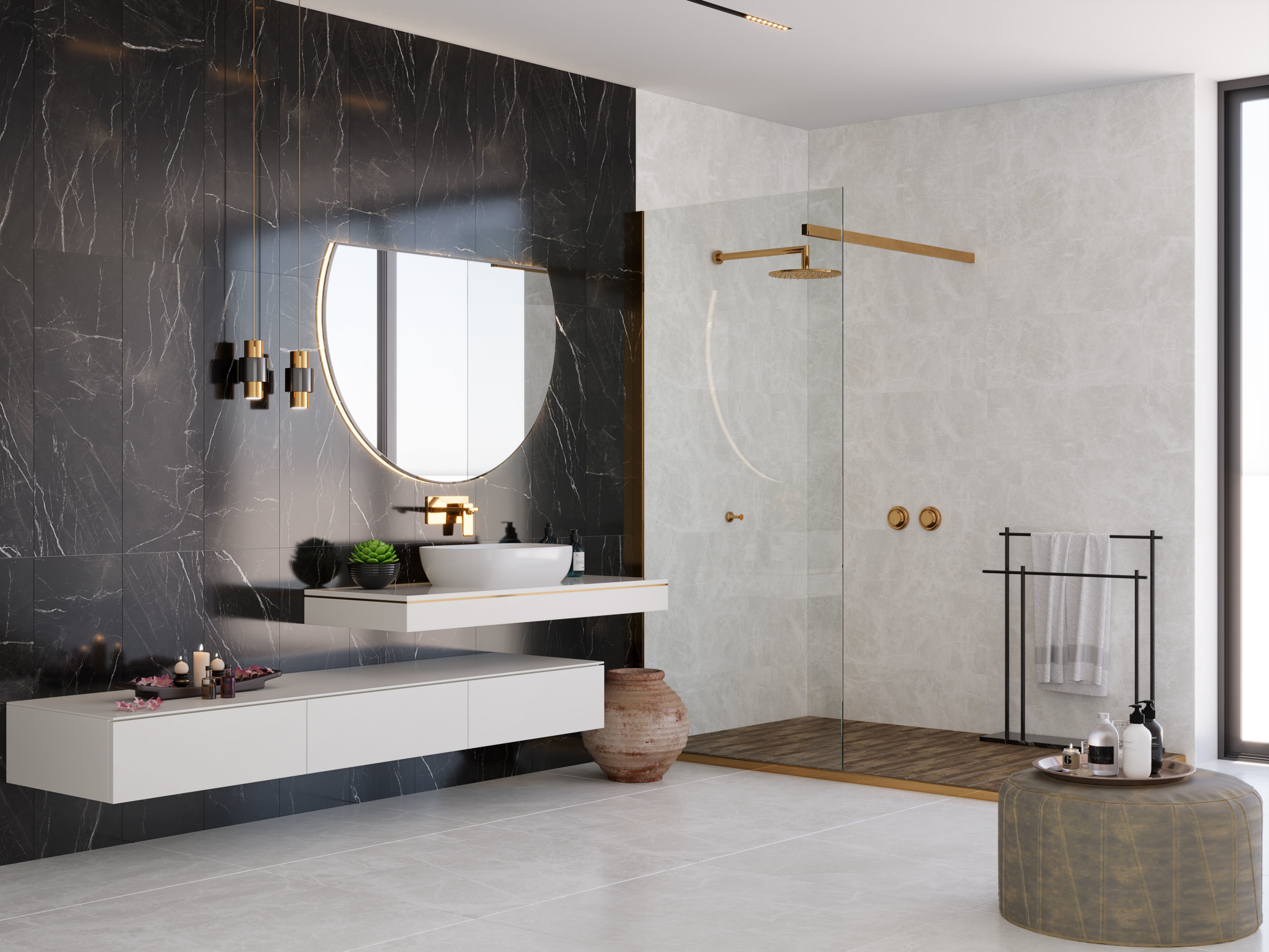 Bathroom Scene with Multi texture- Render Ready 3D model_6