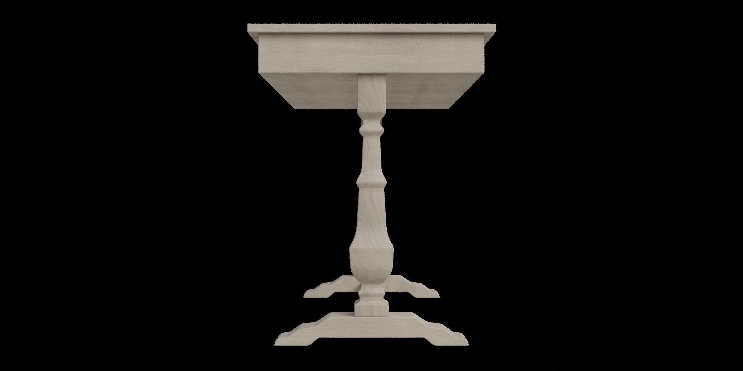 Bradding Desk Gray Low-poly 3D model_8