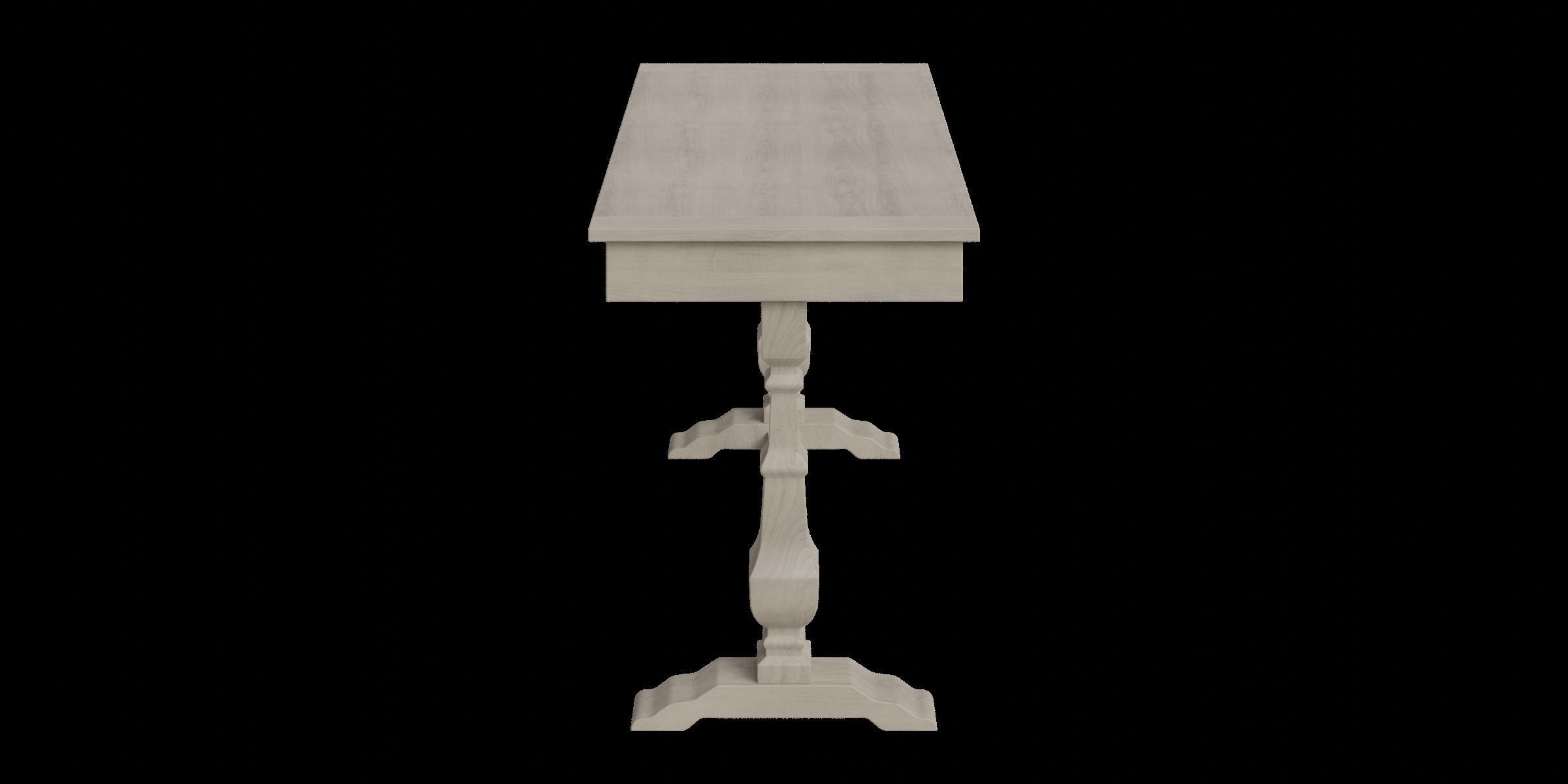 Bradding Desk Gray Low-poly 3D model_11
