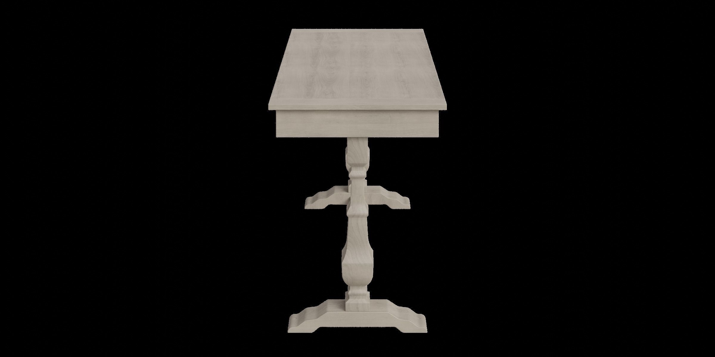 Bradding Desk Gray Low-poly 3D model_12
