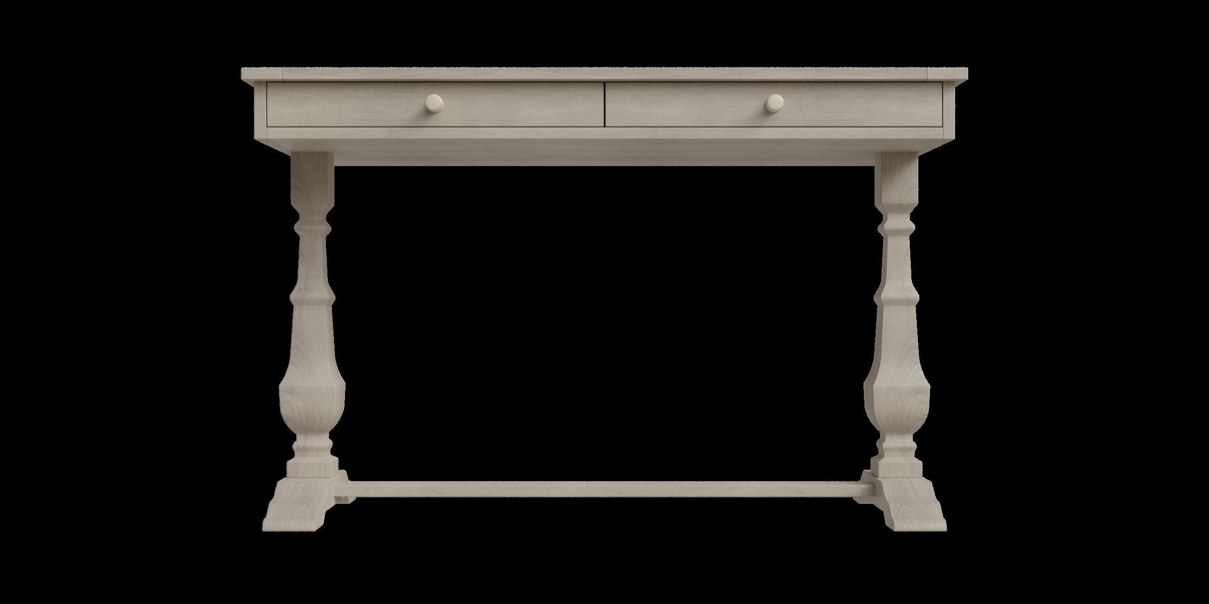 Bradding Desk Gray Low-poly 3D model_5