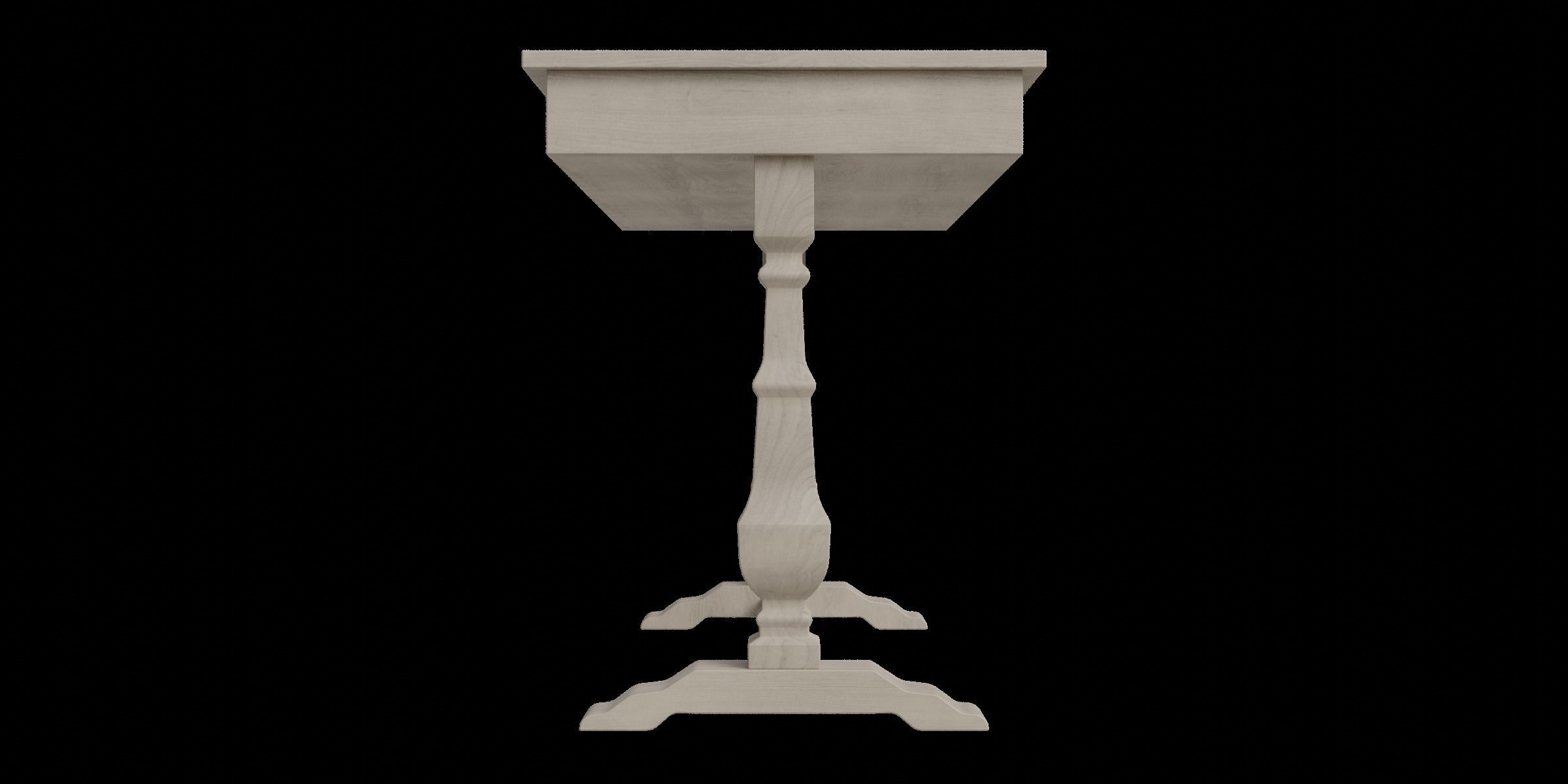 Bradding Desk Gray Low-poly 3D model_6