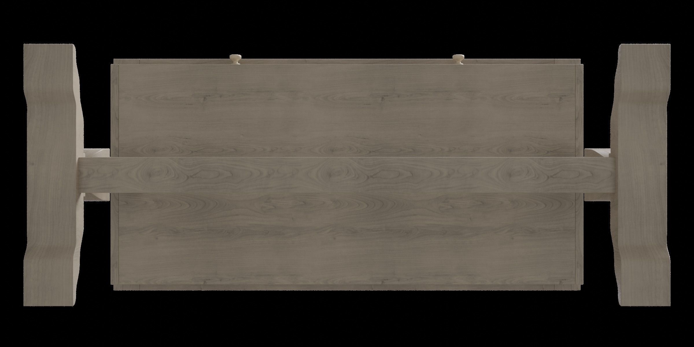 Bradding Desk Gray Low-poly 3D model_2