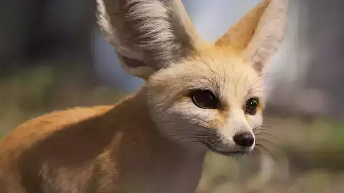 Fennec Fox Animated VFX Grace 3D model