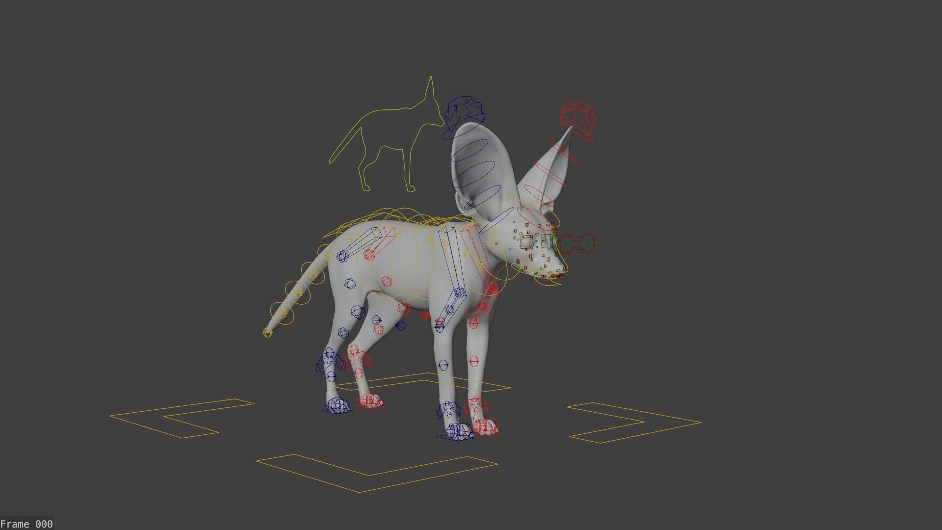 Fennec Fox Animated VFX Grace 3D model_14
