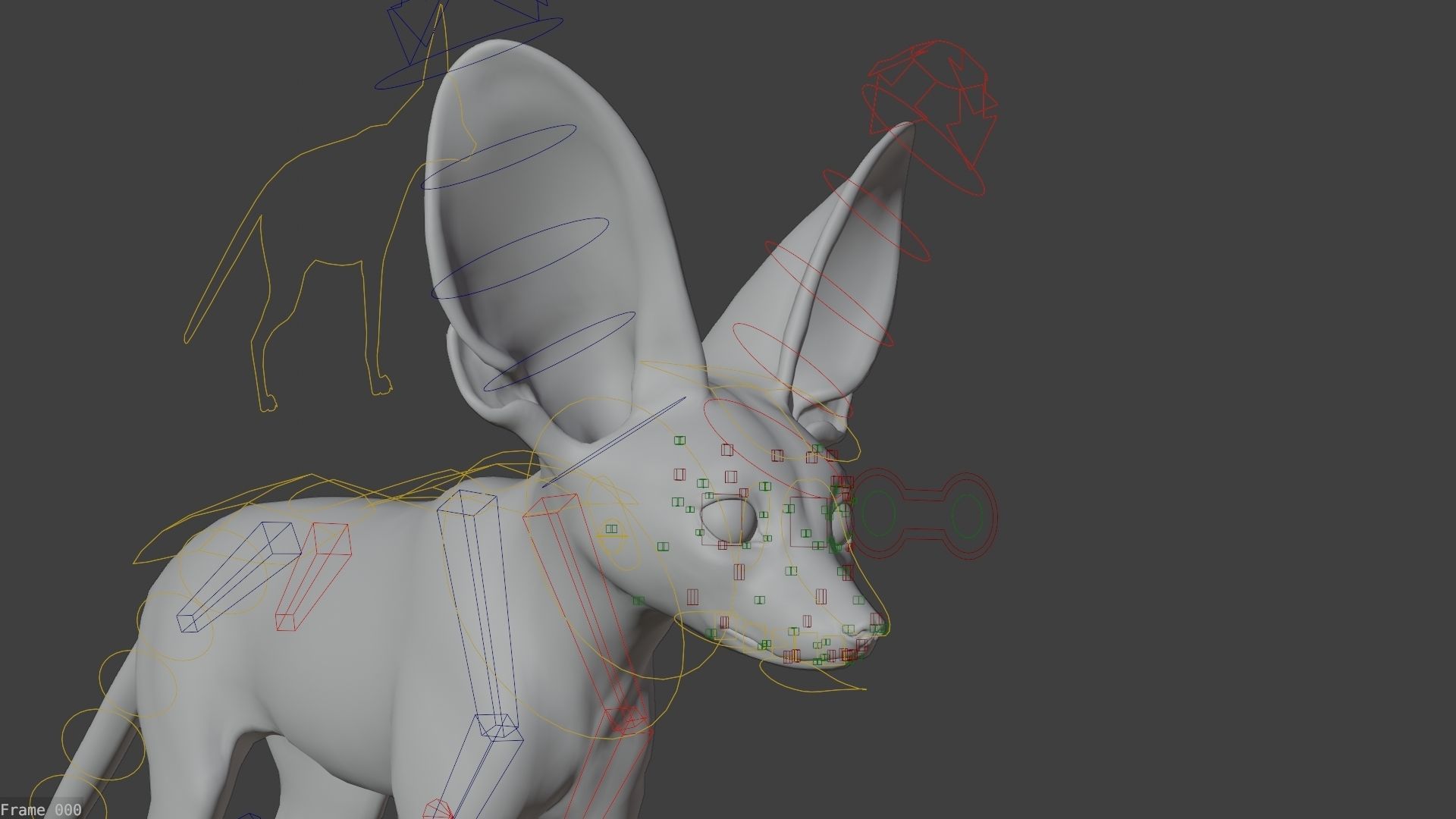 Fennec Fox Animated VFX Grace 3D model_15