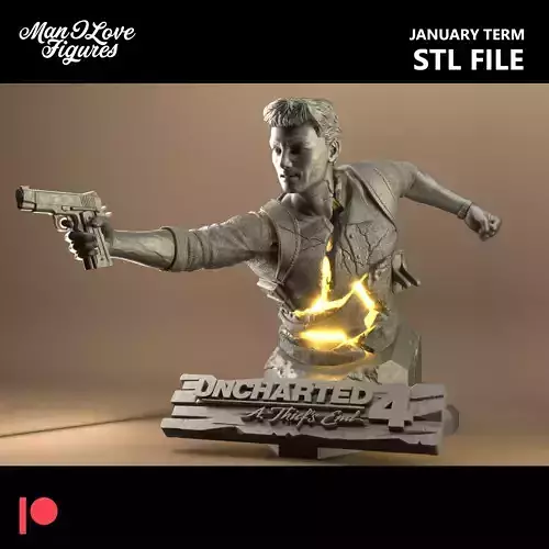 NATHAN DRAKE BUST 3D print model