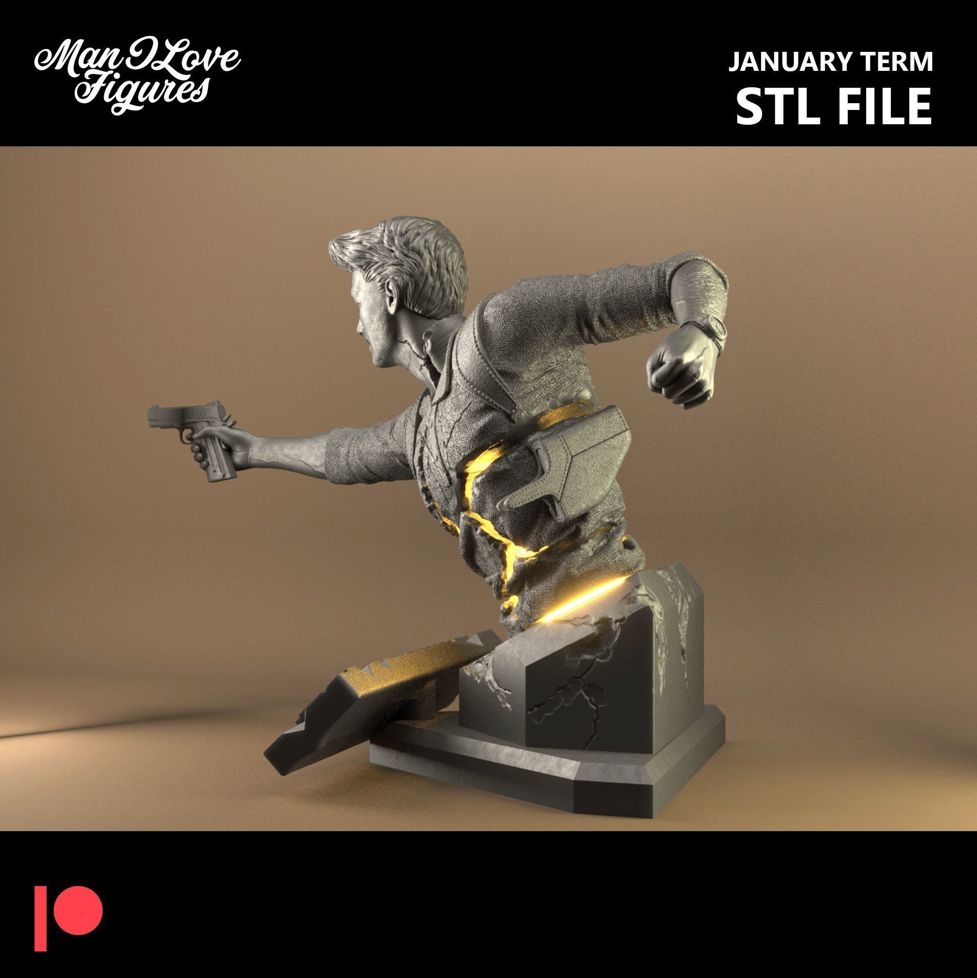 NATHAN DRAKE BUST 3D print model_2