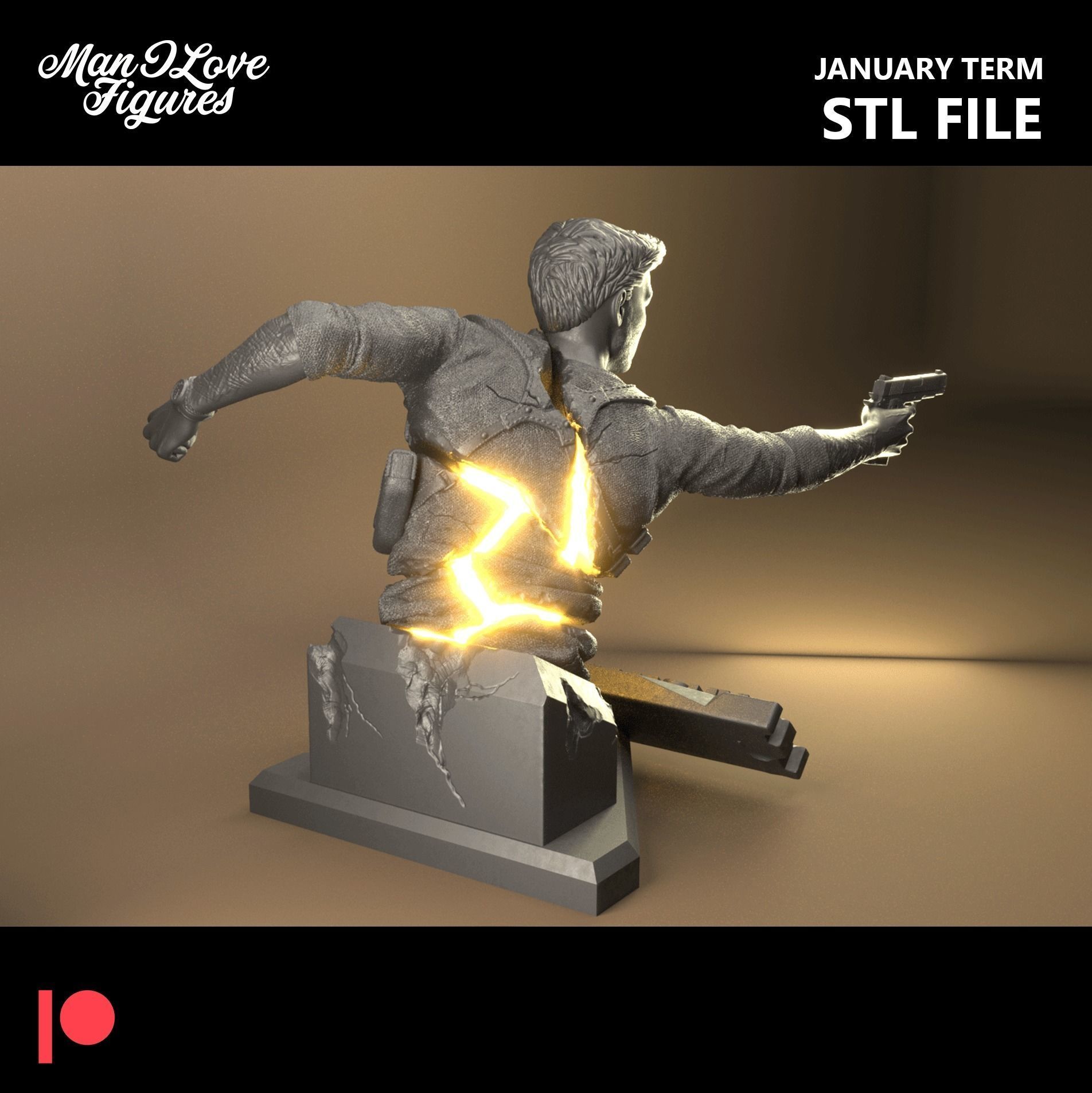 NATHAN DRAKE BUST 3D print model_3