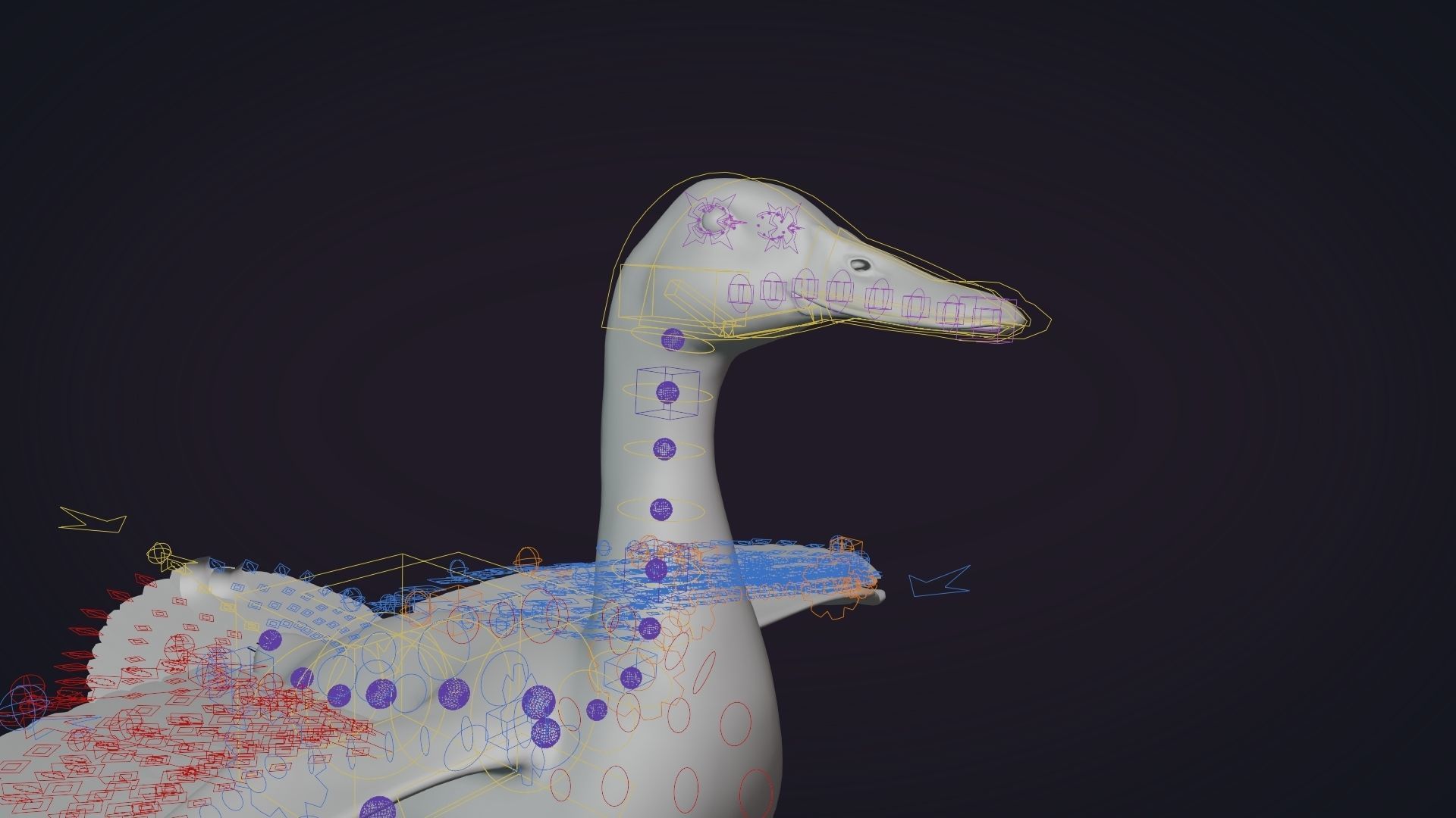 Duck Animated VFX Grace 3D model_28