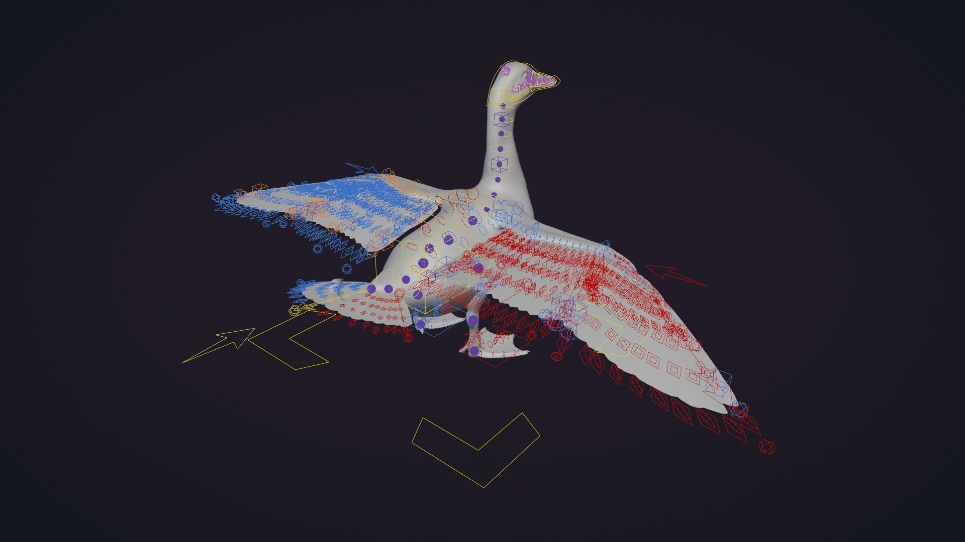 Duck Animated VFX Grace 3D model_27