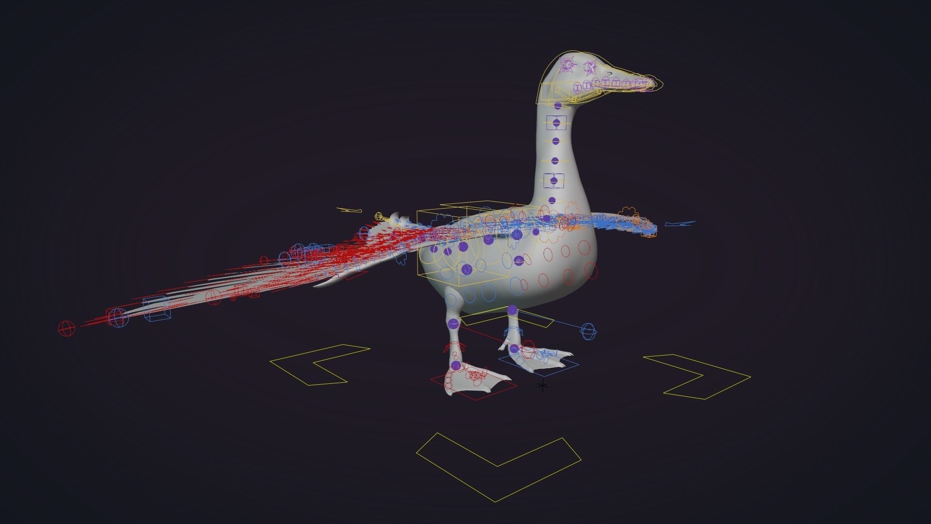 Duck Animated VFX Grace 3D model_29