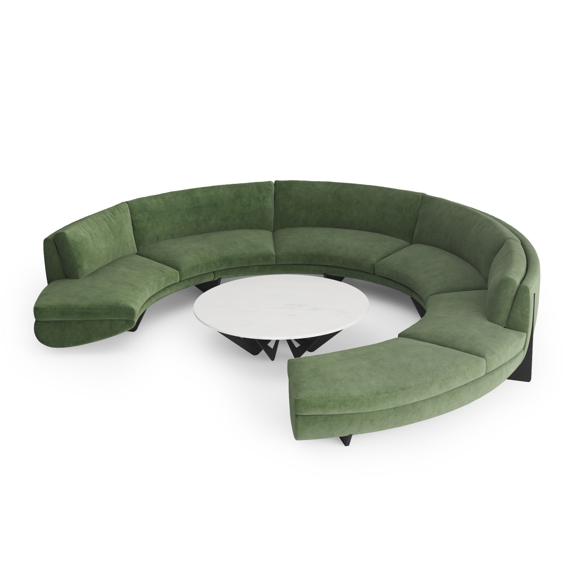 William T Georgis Whalebone Sofa and Coffee Table 3D model_7