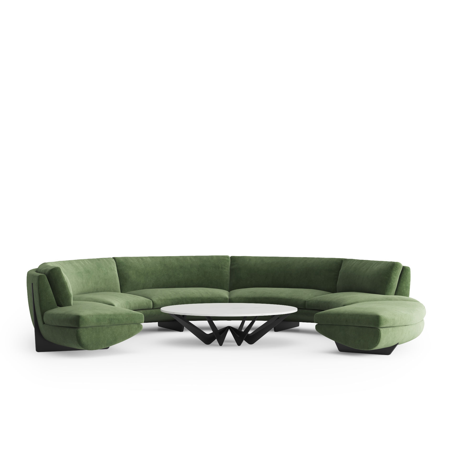 William T Georgis Whalebone Sofa and Coffee Table 3D model_6