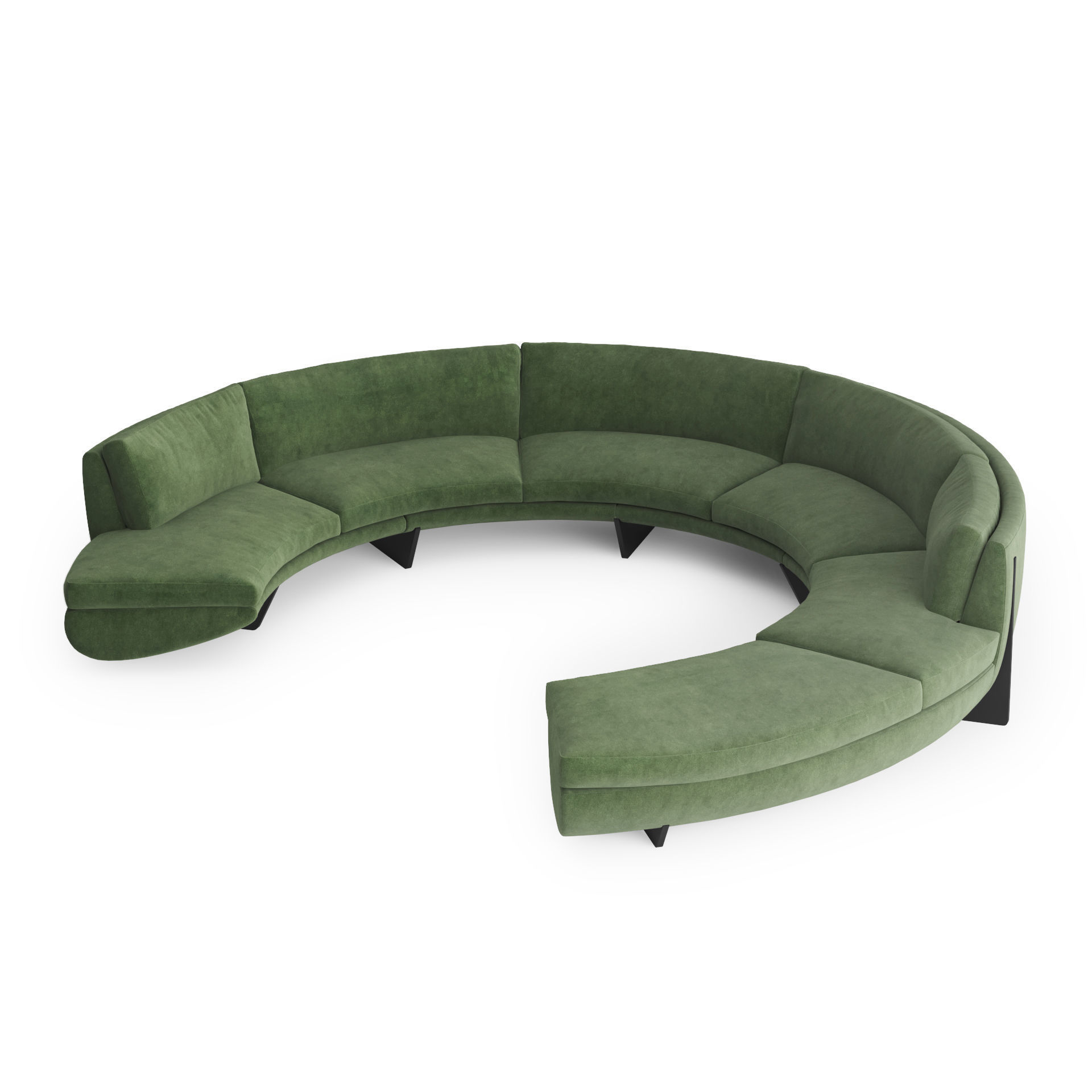 William T Georgis Whalebone Sofa and Coffee Table 3D model_2