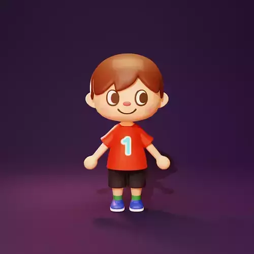 Character Male - Animal Crossing Cute Style 3D model