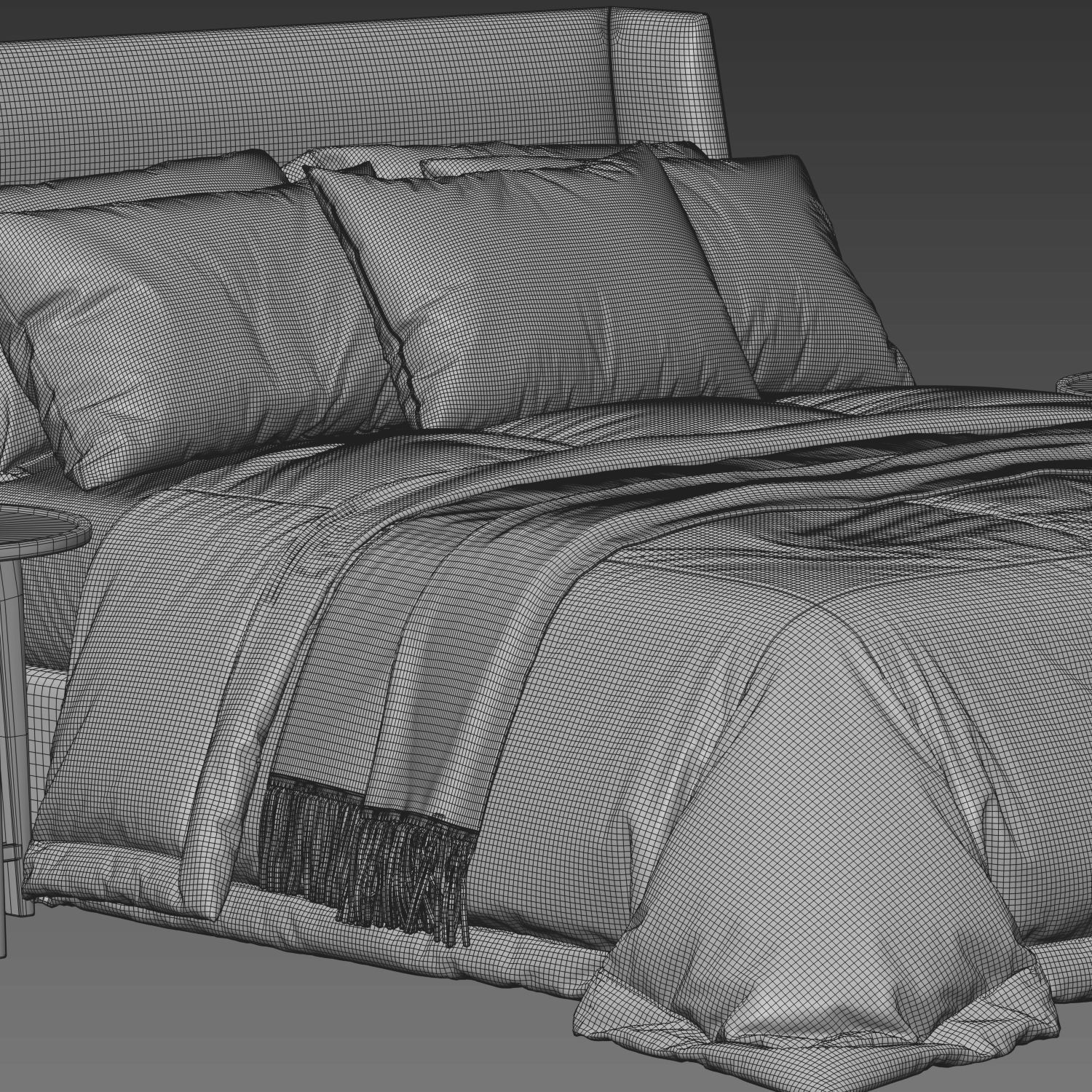 Chloe Bed 3D model_2