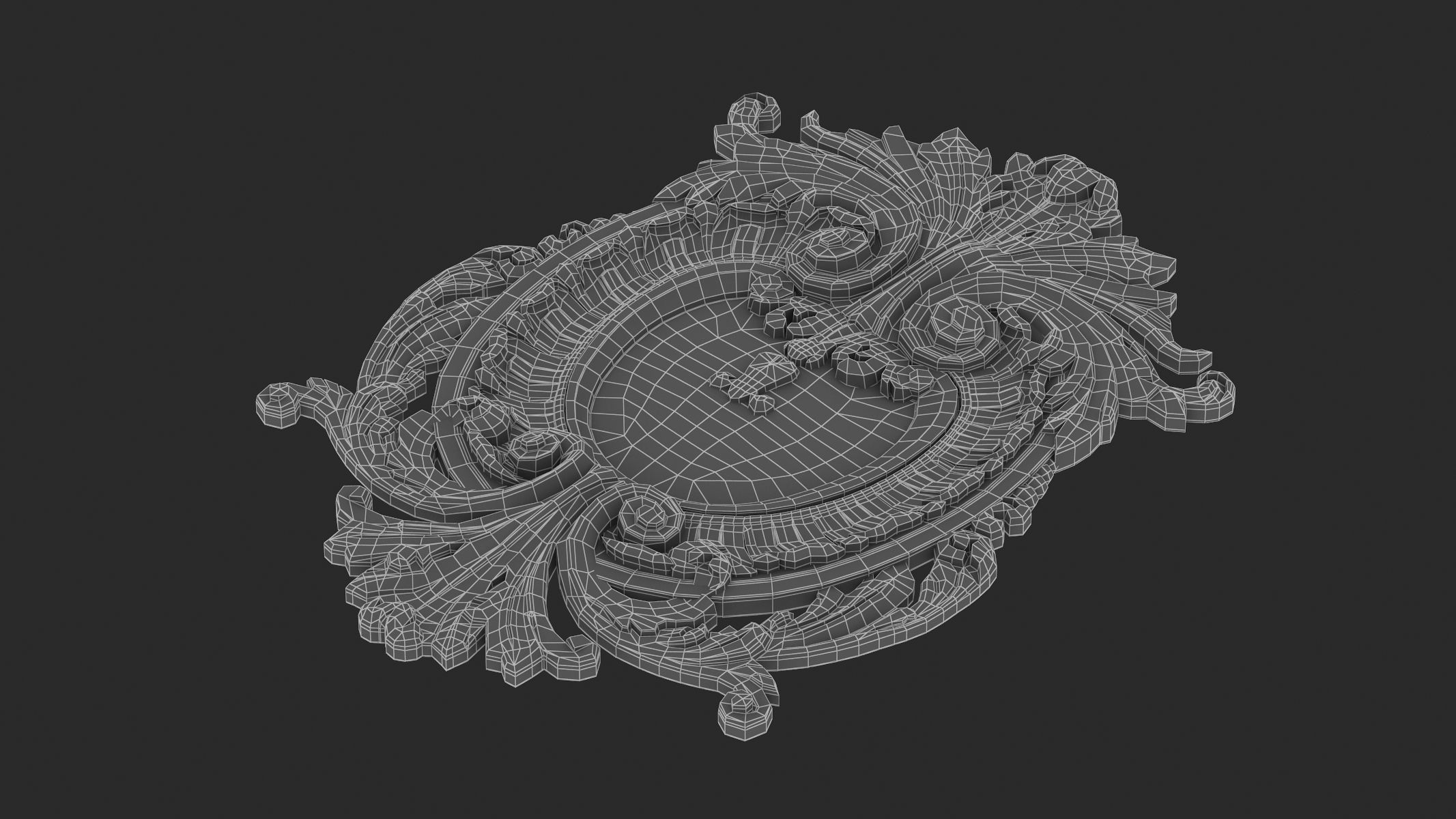 Cartouche Ornament 005 3D model_9