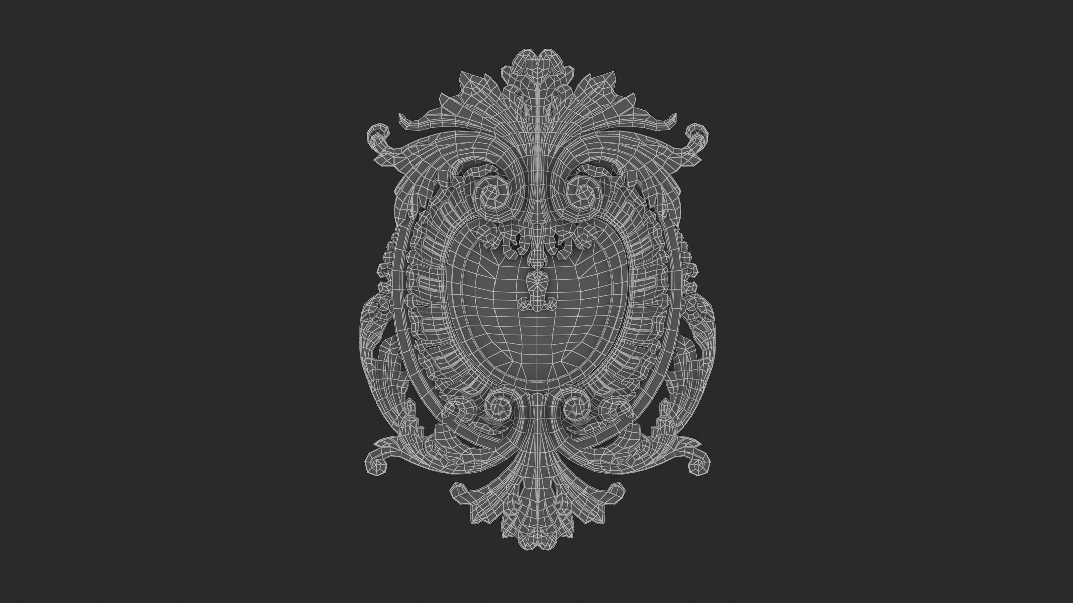 Cartouche Ornament 005 3D model_5