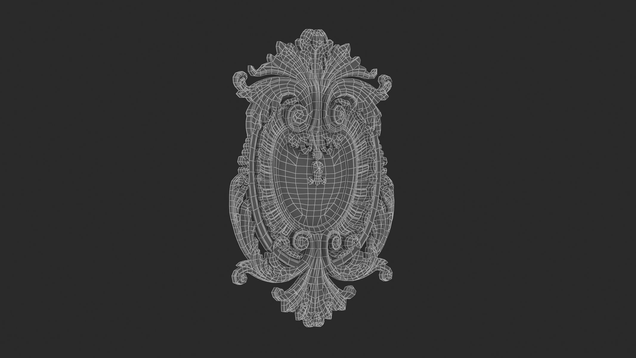 Cartouche Ornament 005 3D model_6