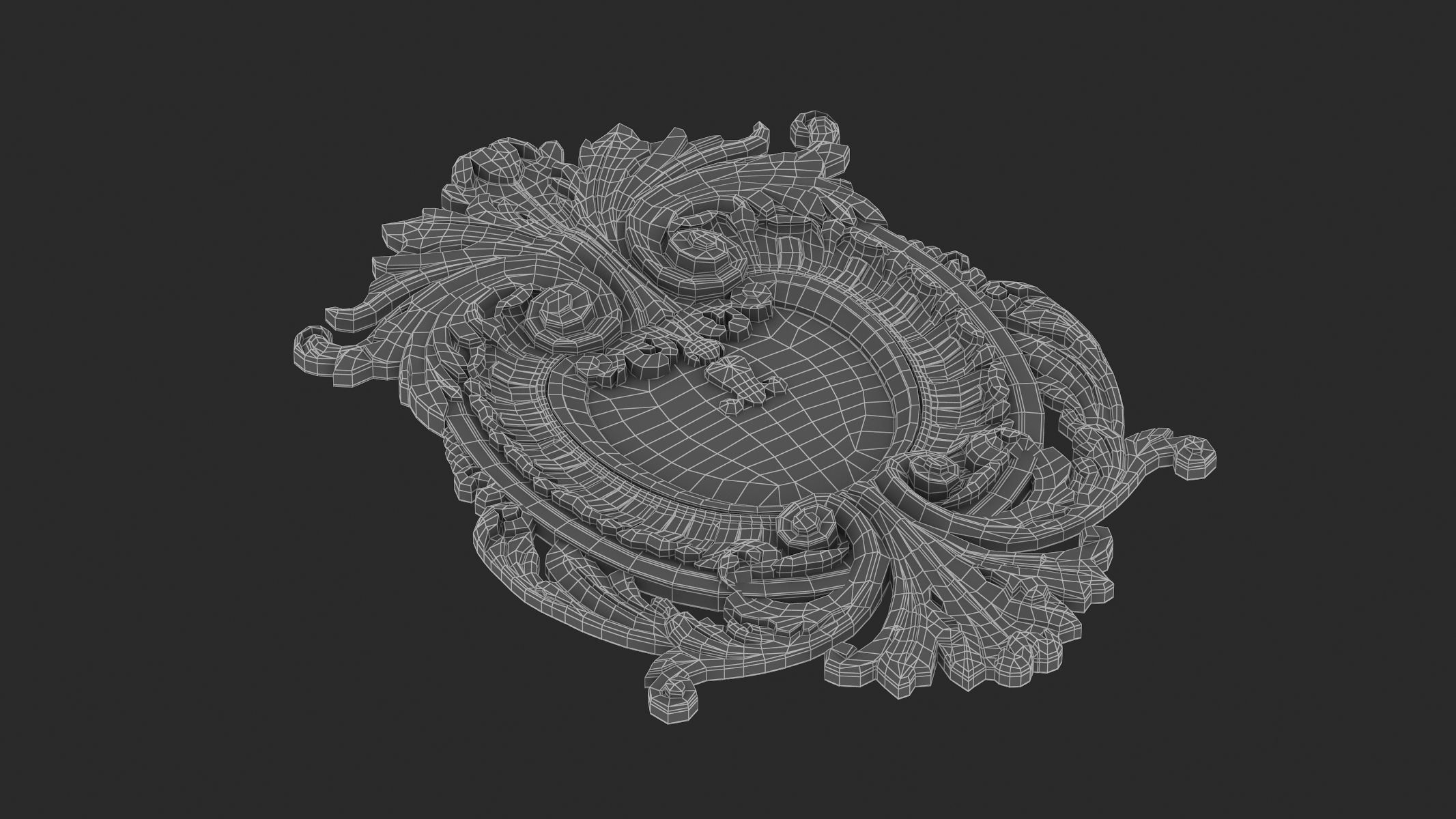 Cartouche Ornament 005 3D model_8