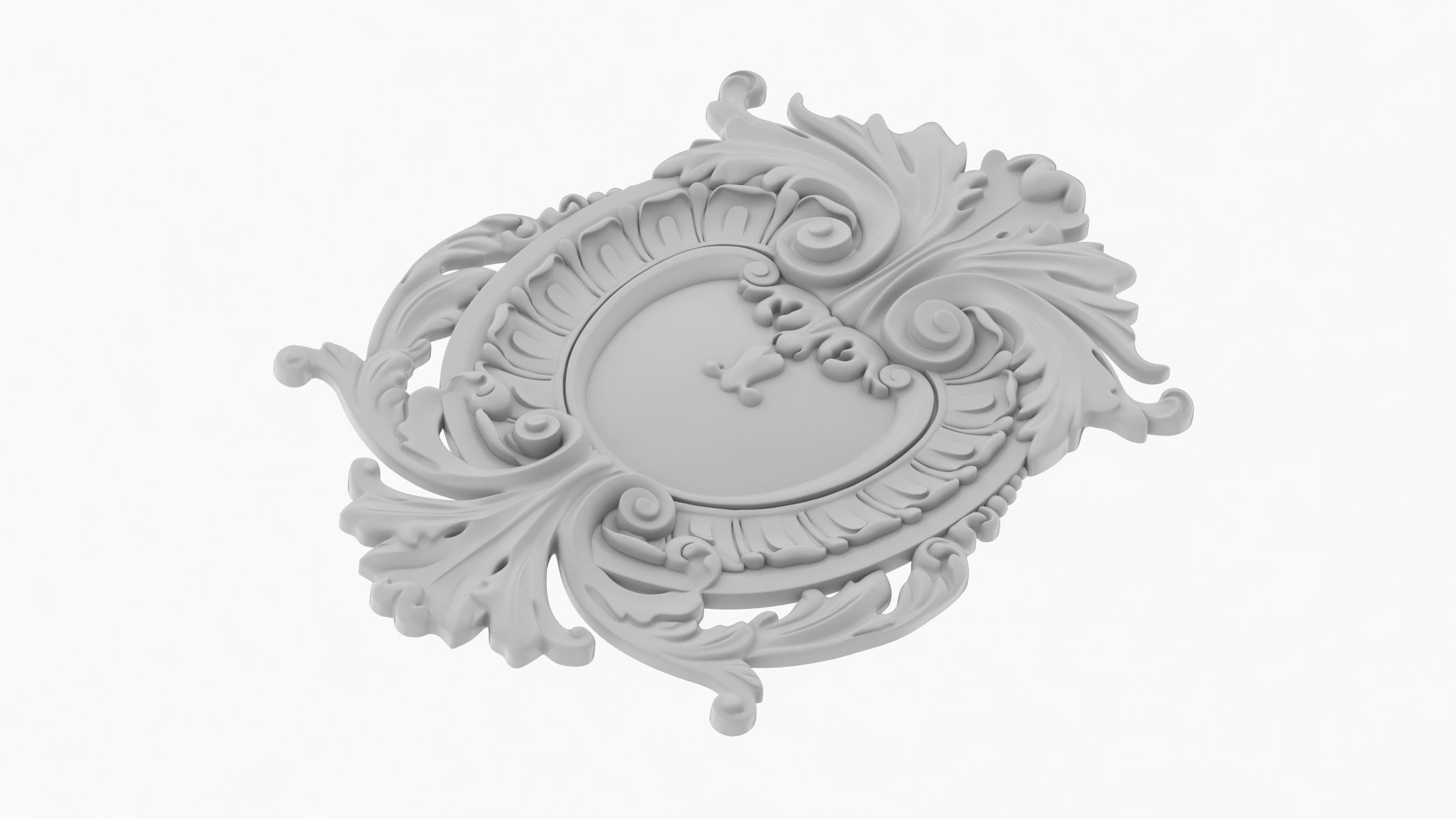 Cartouche Ornament 005 3D model_4