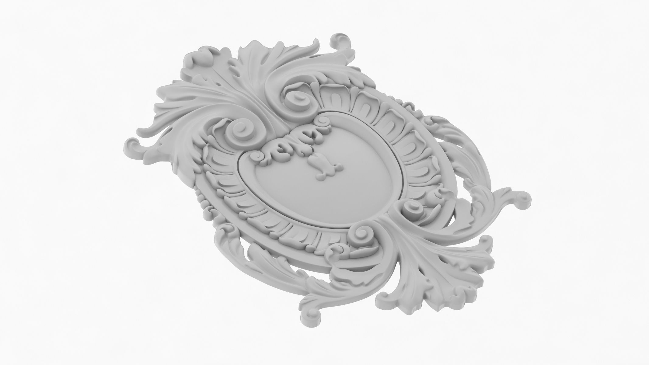 Cartouche Ornament 005 3D model_3