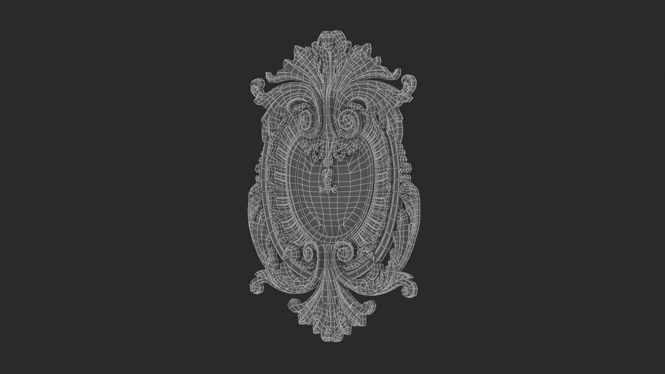Cartouche Ornament 005 3D model_7