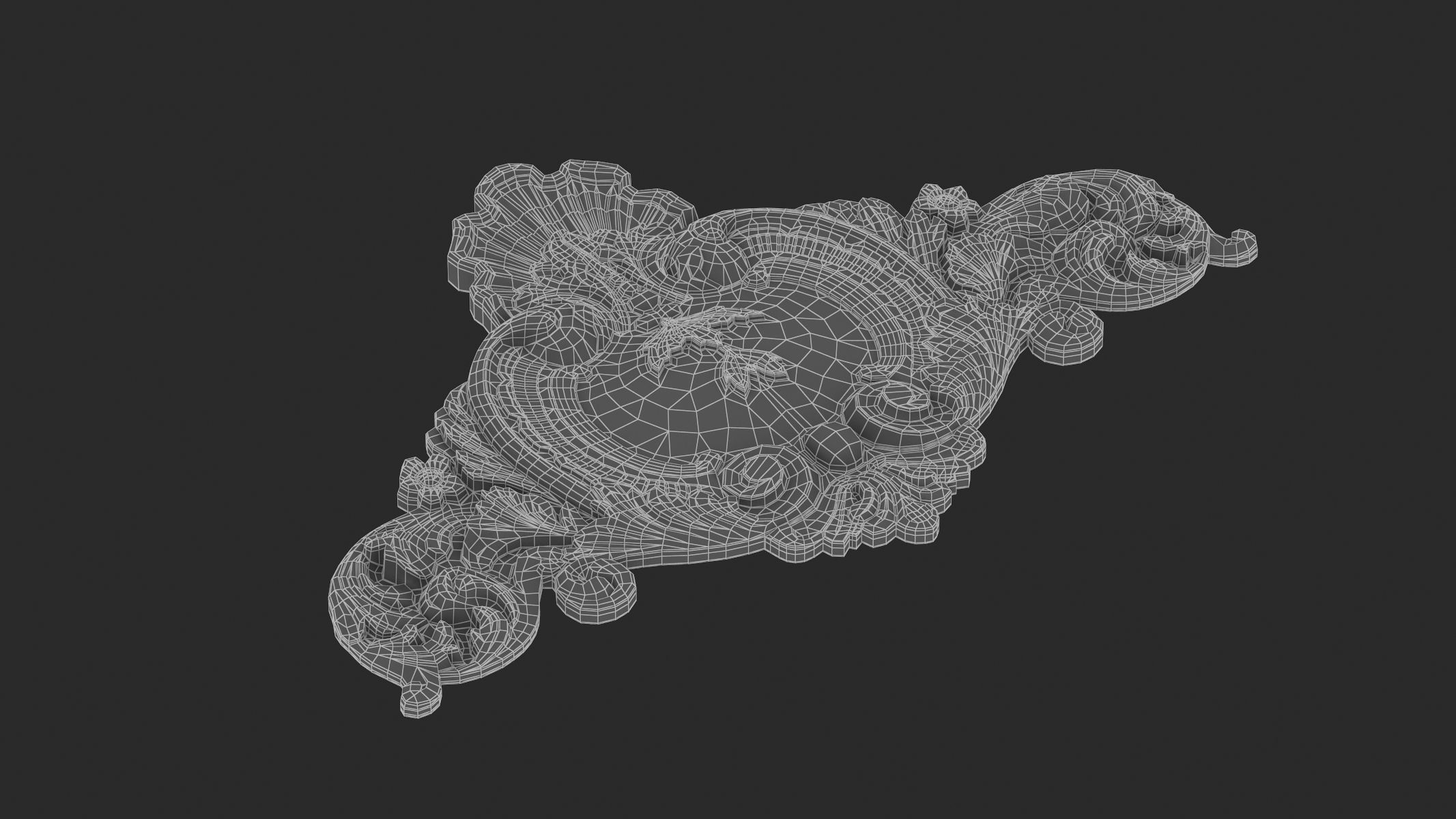 Cartouche Ornament 012 3D model_8