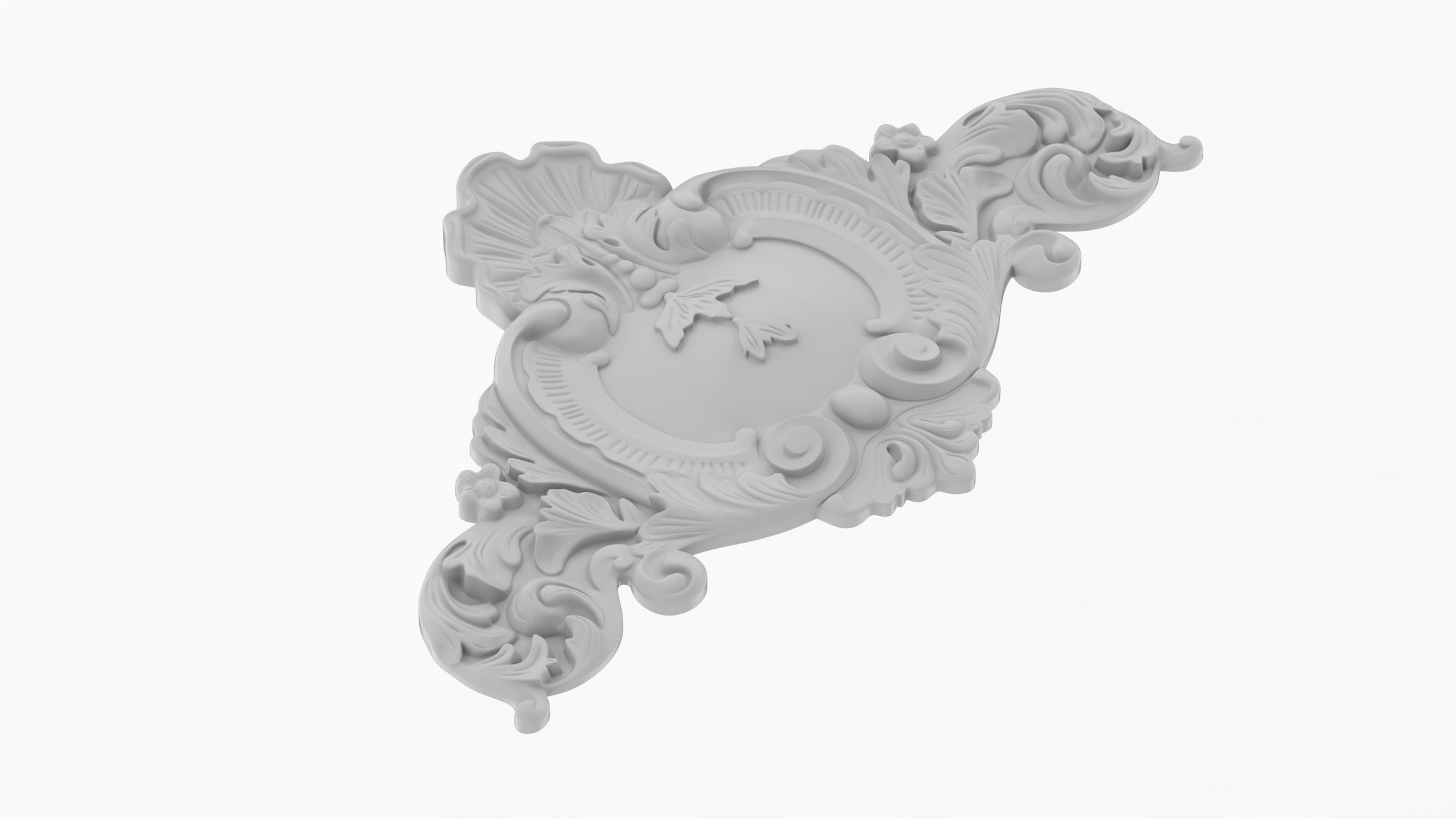 Cartouche Ornament 012 3D model_3