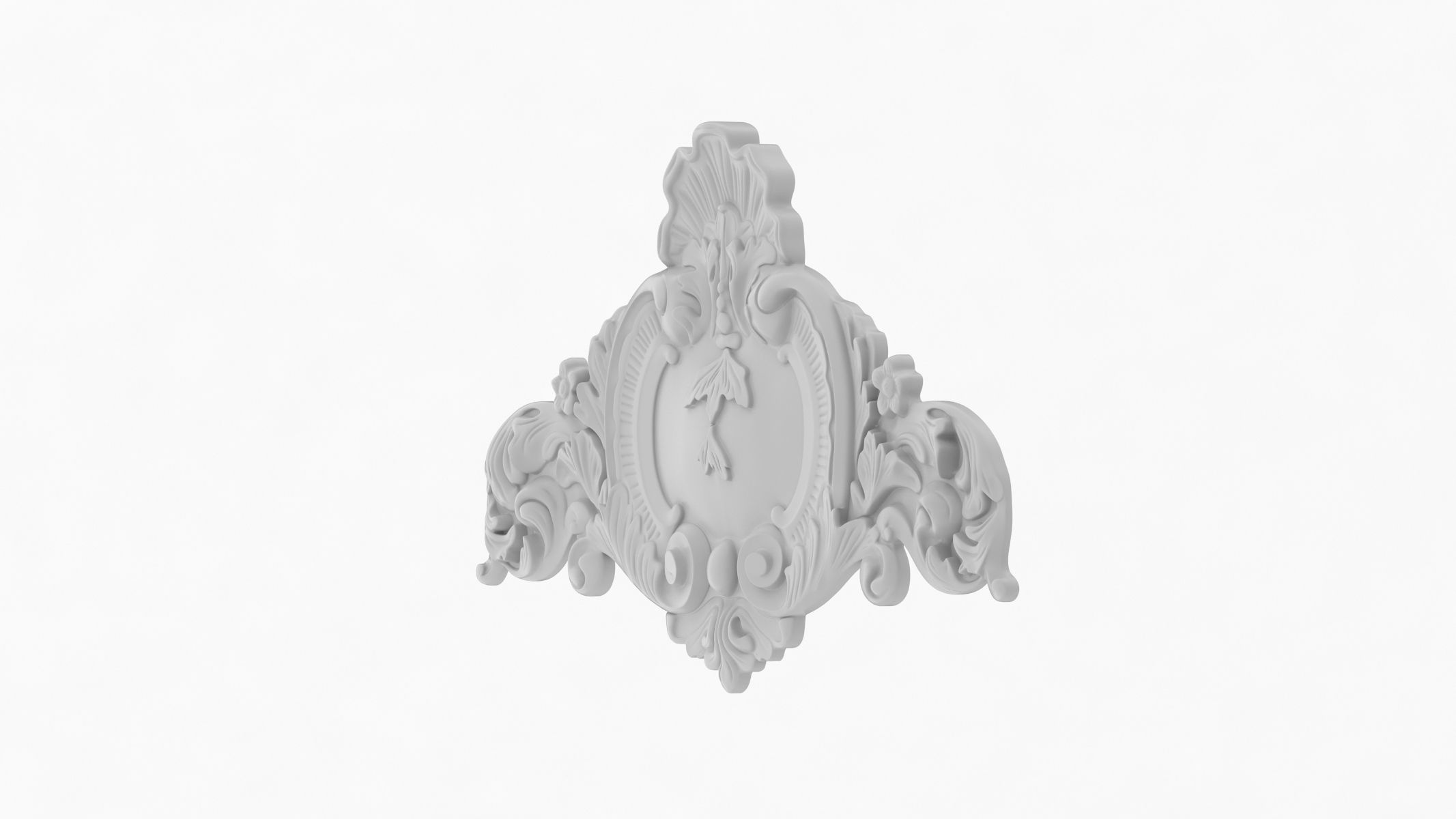 Cartouche Ornament 012 3D model_2