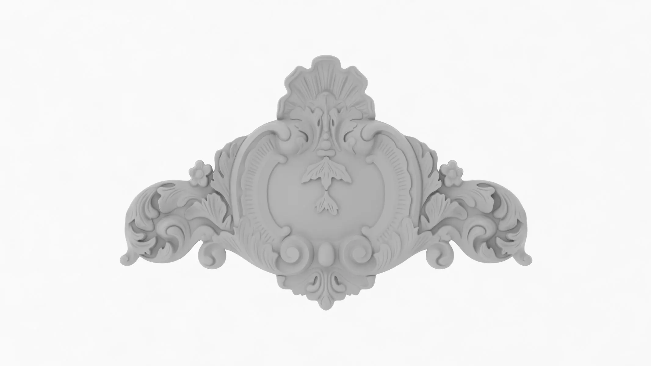 Cartouche Ornament 012 3D model_0