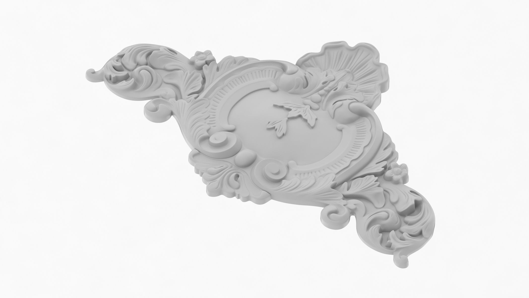 Cartouche Ornament 012 3D model_4