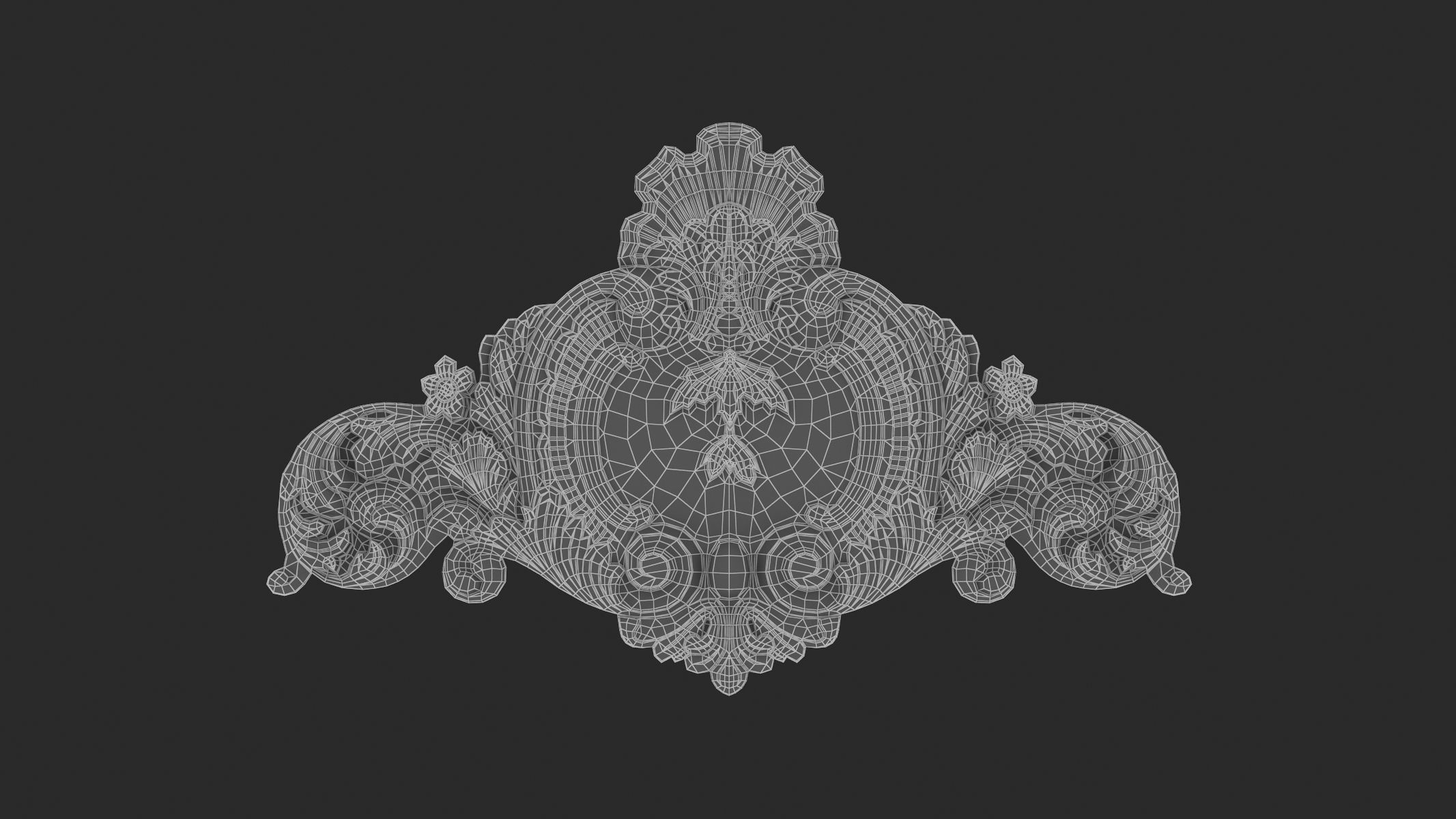 Cartouche Ornament 012 3D model_5