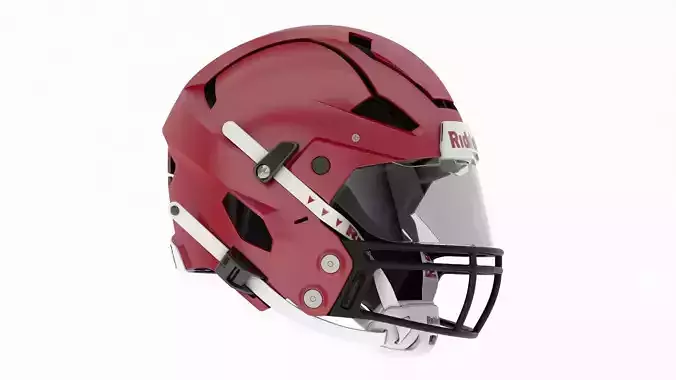 Riddell Axiom Football Helmet with Facemask 3D model