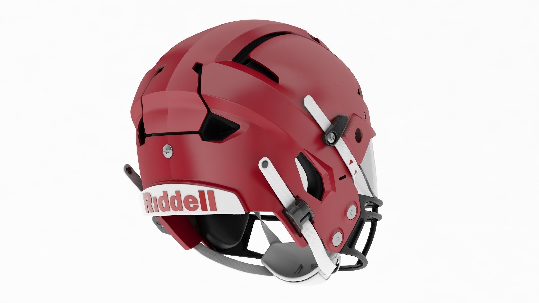 Riddell Axiom Football Helmet with Facemask 3D model_2