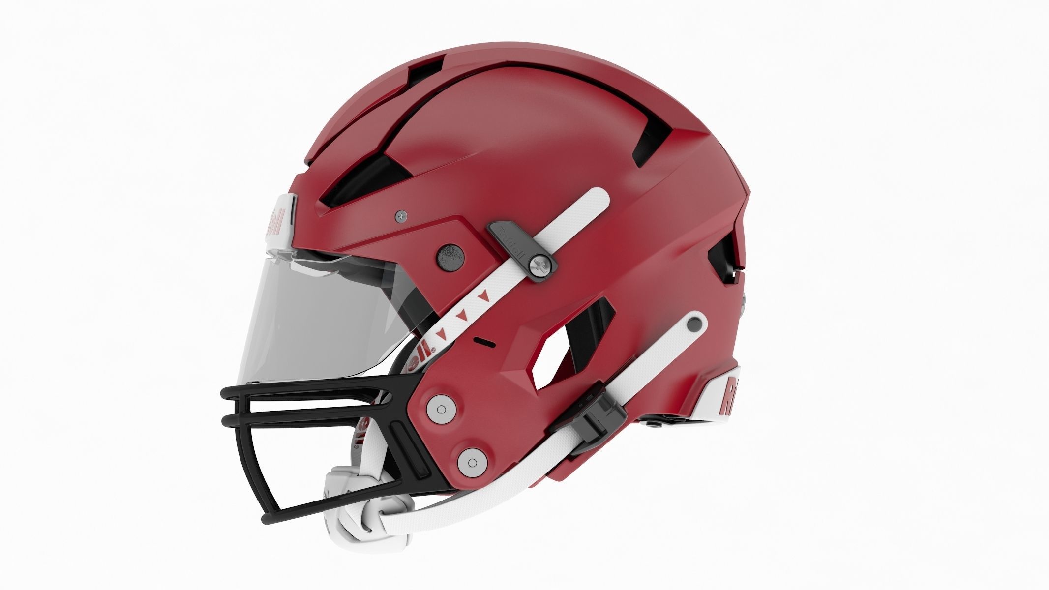 Riddell Axiom Football Helmet with Facemask 3D model_5