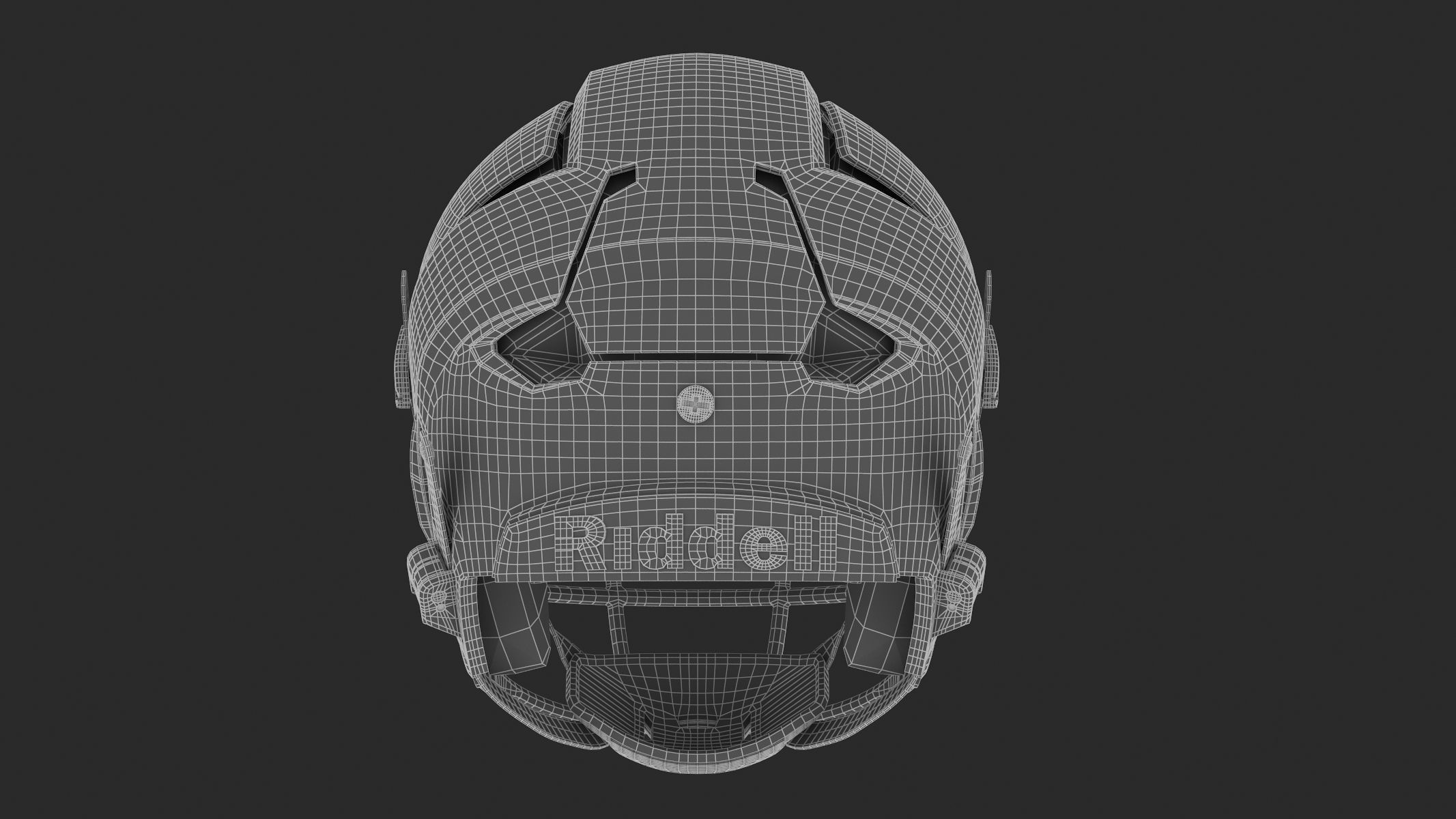 Riddell Axiom Football Helmet with Facemask 3D model_13