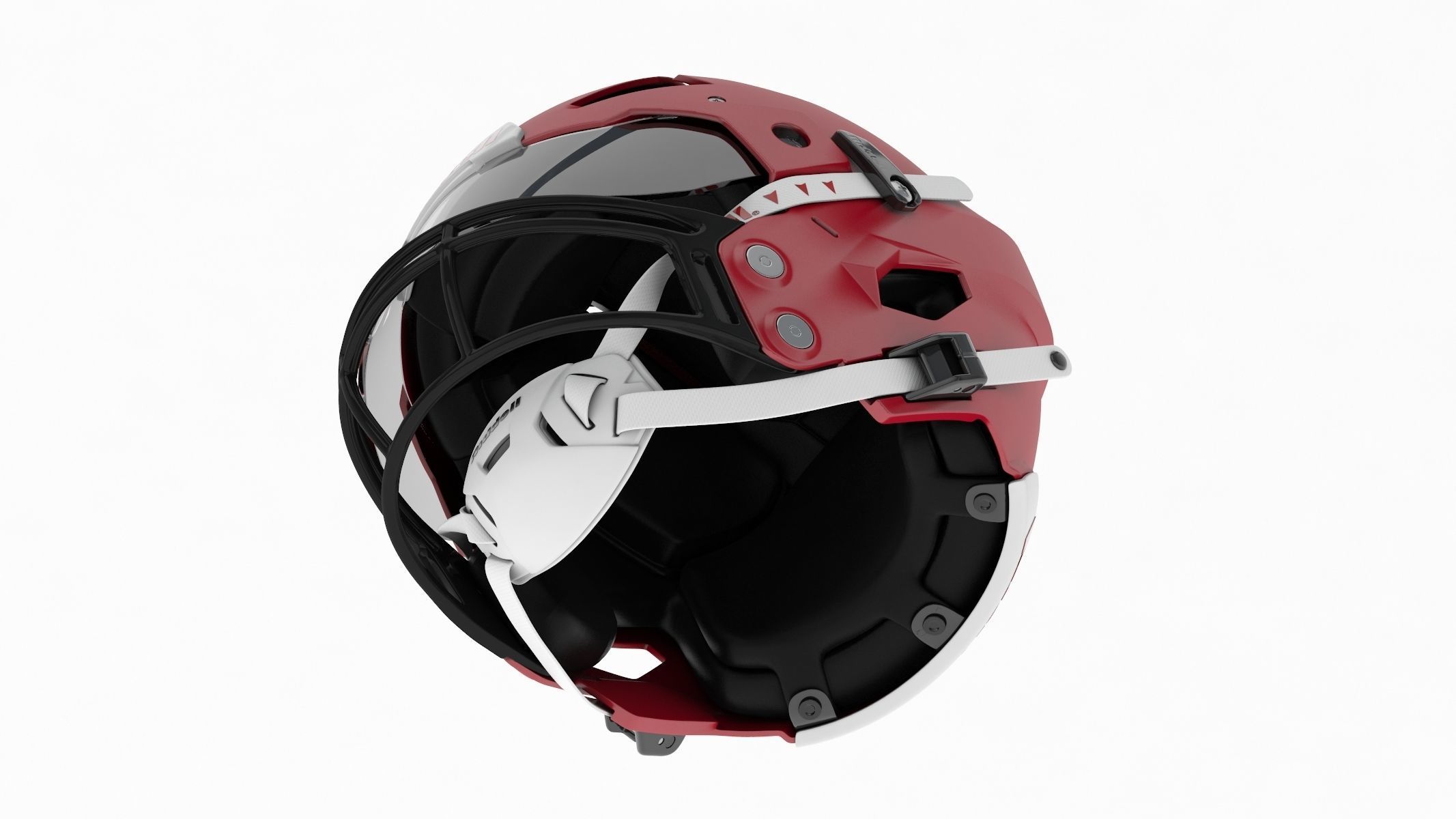 Riddell Axiom Football Helmet with Facemask 3D model_9