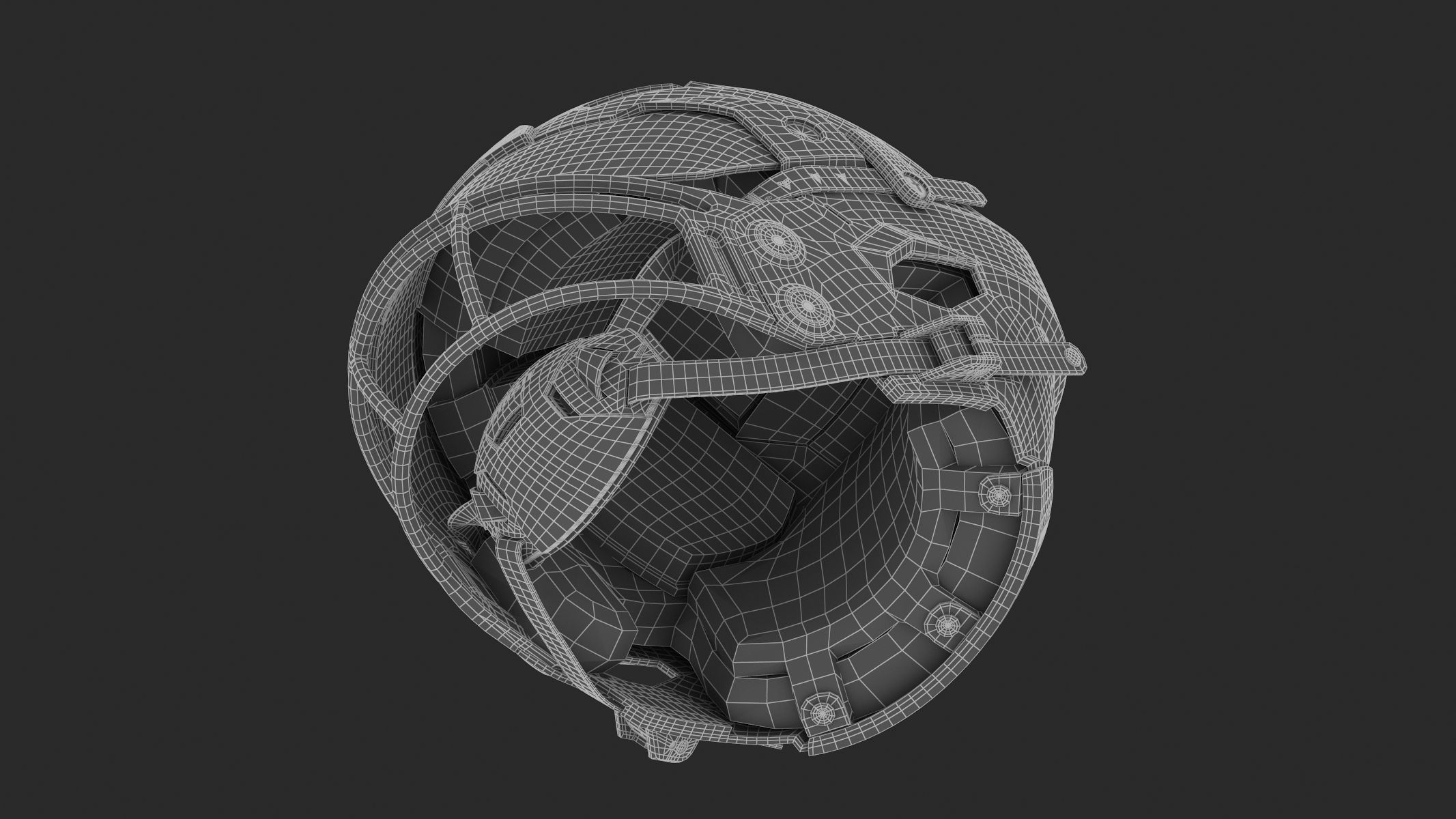 Riddell Axiom Football Helmet with Facemask 3D model_19