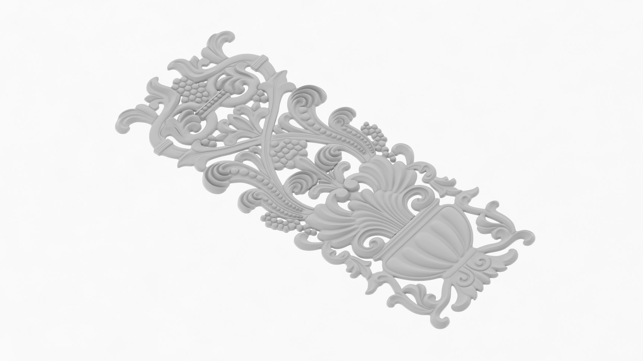 Cartouche ornament 007 3D model_3