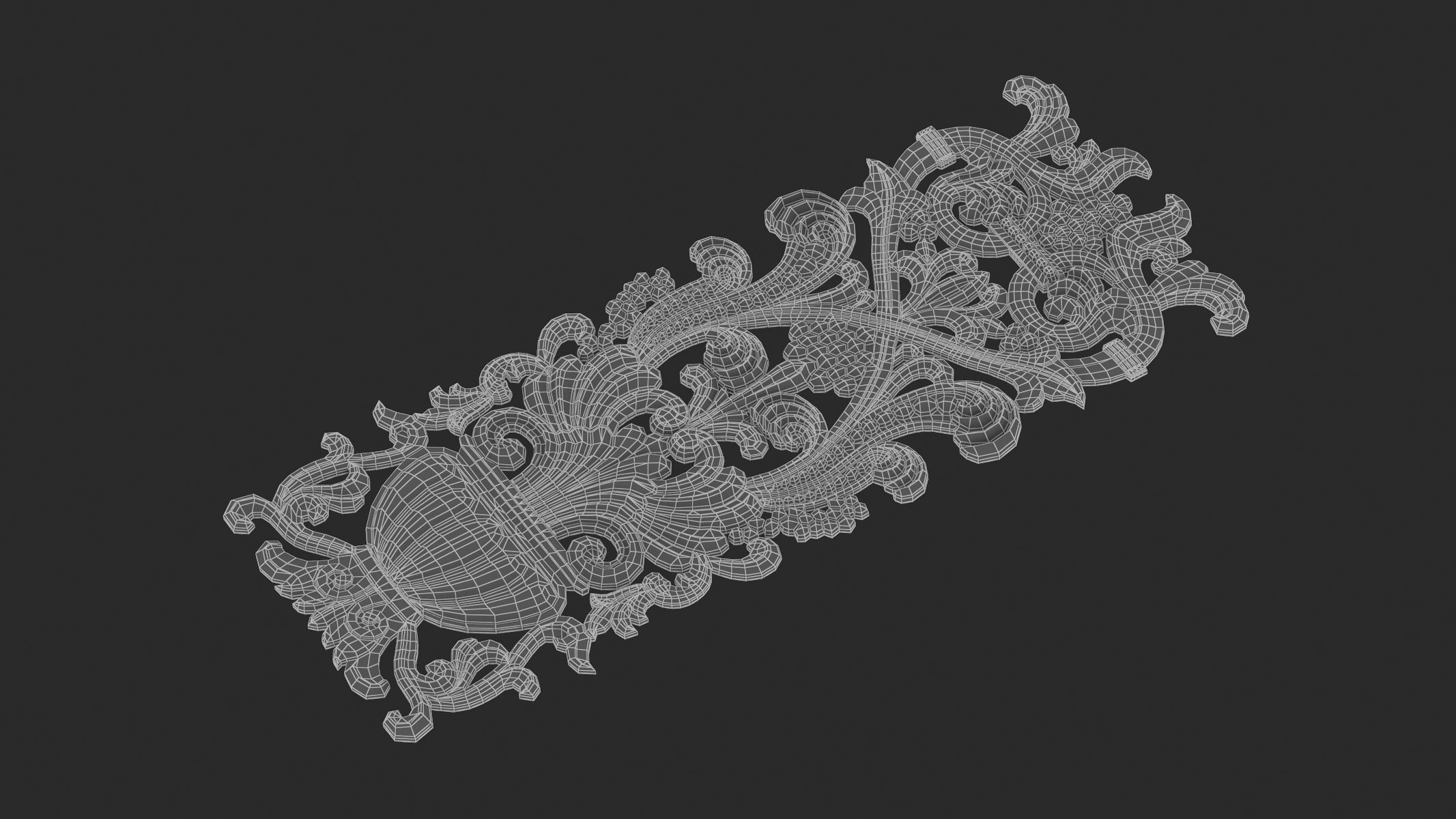 Cartouche ornament 007 3D model_9