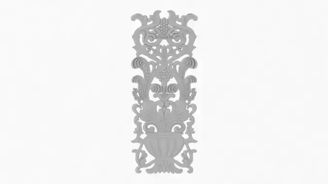 Cartouche ornament 007 3D model