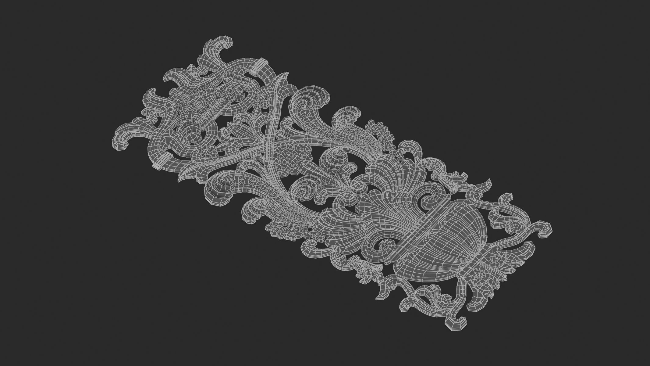 Cartouche ornament 007 3D model_8