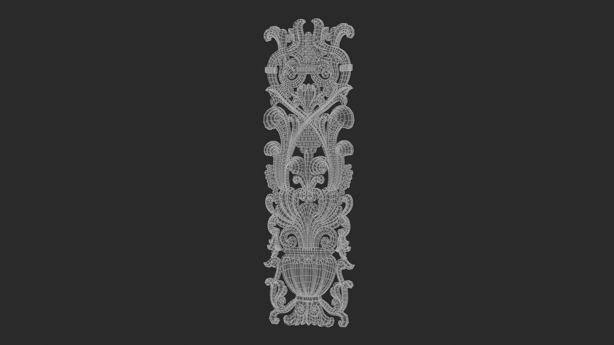 Cartouche ornament 007 3D model_7